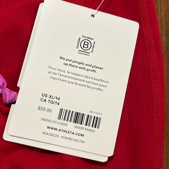 NWT Athleta Girl High Rise Chit Chat Flare Pant size XL/14. - Picture 3 of 6